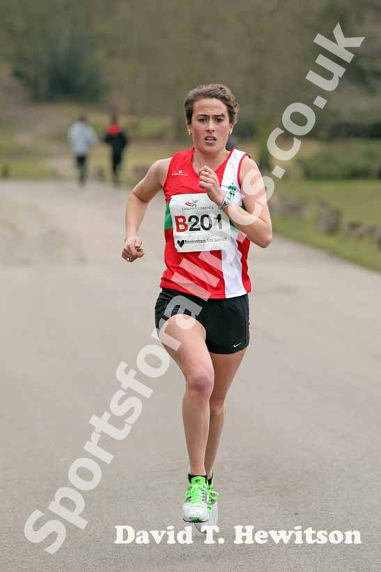 Emily Pidgeon (Aldershot Farnham and District) during the National Womens 6 Stage Relay.